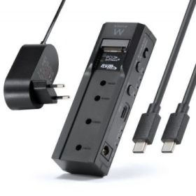 Ewent Clonador Doble Bahia - HDD/NVMe M2 - USB-C 3.2 Gen2 - Indicador LED - Conversor a SATA - Color Negro