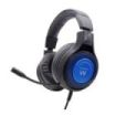 Ewent Auriculares Gaming - Microfono Integrado - Diadema Ajustable - Cable de 1.8m - Color Negro/Azul