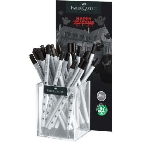 Faber-Castell Expositor con 36 Lapices de Grafito HB Diseño Halloween - Mina Resistente a la Rotura - Cuerpo Decorado con Calaveras y Fantasmas