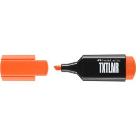 Faber-Castell TXTLNR Marcador Fluorescente - Punta Biselada - Trazo entre 1, 2 y 5 mm - Tinta con Base de Agua - Color Naranja