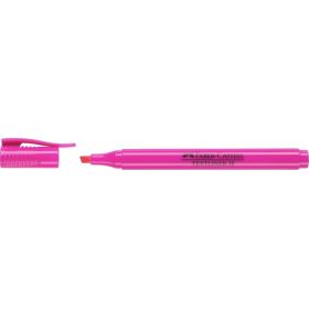 Faber-Castell Textliner 38 Marcador Fluorescente - Cuerpo Fino - Punta Biselada - Trazo Grueso y Fino - Tinta con Base de Agua - Color Rosa
