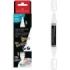 Faber-Castell Shake & Paint Black Edition Rotulador Acrilico Doble Punta - Puntas Redondas de 1mm y 3mm - Tinta Acrilica al Agua - Color Blanco