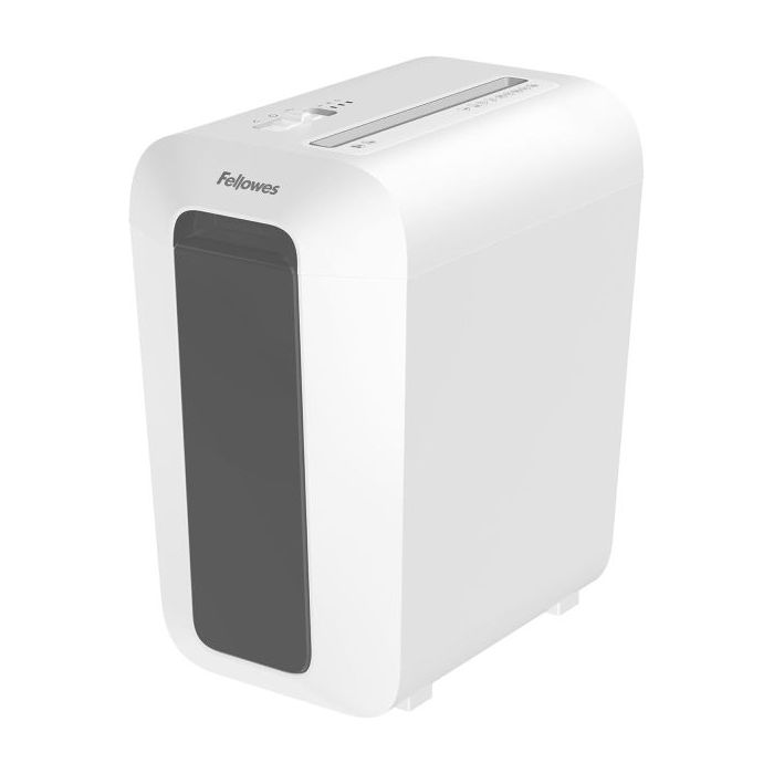 Fellowes LX65 Destructora de Papel Manual Corte en Particulas P-4 - Destruye hasta 10 Hojas - Papelera de 22L - Color Blanco