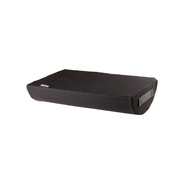 Fellowes Breyta Reposapies de Espuma - Opcion Normal y Balanceo - Funda de Poliester 100% Reciclado - Certificado por FIRA - Color Negro
