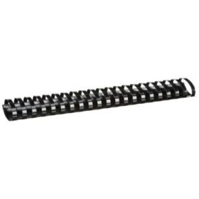Fellowes Pack de 50 Canutillos de Plastico 51mm - Hasta 450 Hojas - Facil de Utilizar y Flexible - Alta Calidad - Color Negro