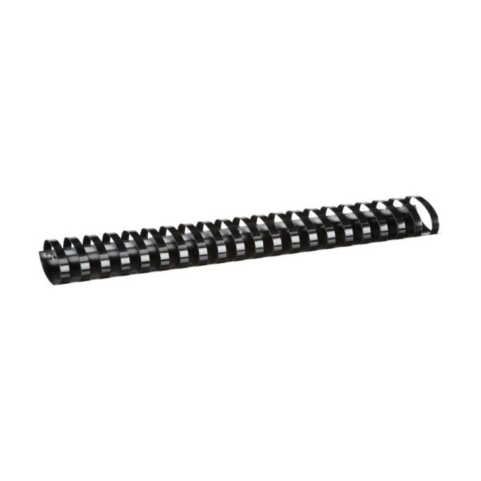 Fellowes Pack de 50 Canutillos de Plastico 51mm - Hasta 450 Hojas - Facil de Utilizar y Flexible - Alta Calidad - Color Negro