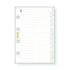 Finocam C175 Indice Alfabetico para Agendas Classic - 12 Solapas - Formato 601 - 56x89x3mm - Cartulina - Color Blanco