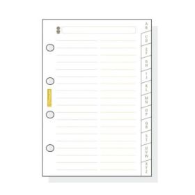 Finocam C175 Indice Alfabetico para Agendas Classic - 12 Solapas - Formato 601 - 56x89x3mm - Cartulina - Color Blanco