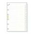 Finocam C275 Indice Alfabetico para Agendas Classic - 12 Solapas - Formato 602 - 73x114x3mm - Cartulina - Color Blanco