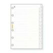 Finocam C275 Indice Alfabetico para Agendas Classic - 12 Solapas - Formato 602 - 73x114x3mm - Cartulina - Color Blanco