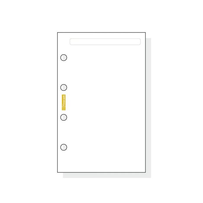 Finocam C142 Notas de Recambio para Agendas Classic - Liso - Formato 601 - 56x89x5mm - Color Blanco