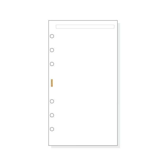 Finocam C942 Notas de Recambio para Agendas Classic - Liso - Formato 609 - 94x171x5mm - Color Blanco