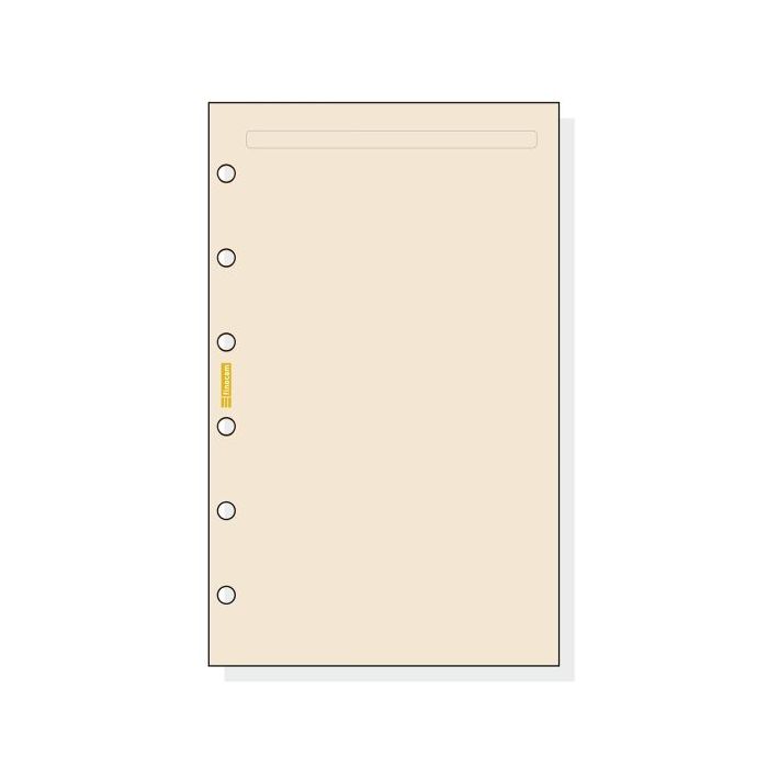 Finocam C343 Notas de Recambio para Agendas Classic - Liso - Formato 603 - 79x127x5mm - Color Crema