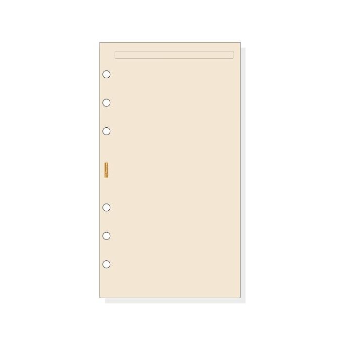 Finocam C943 Notas de Recambio para Agendas Classic - Liso - Formato 609 - 94x171x5mm - Color Crema