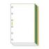 Finocam C245 Notas de Recambio para Agendas Classic - Liso con Banda de Color - Formato 602 - 73x114x5mm - Color Blanco