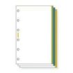 Finocam C245 Notas de Recambio para Agendas Classic - Liso con Banda de Color - Formato 602 - 73x114x5mm - Color Blanco