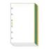 Finocam C345 Notas de Recambio para Agendas Classic - Liso con Banda de Color - Formato 603 - 79x127x5mm - Color Blanco