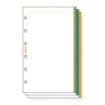 Finocam C345 Notas de Recambio para Agendas Classic - Liso con Banda de Color - Formato 603 - 79x127x5mm - Color Blanco