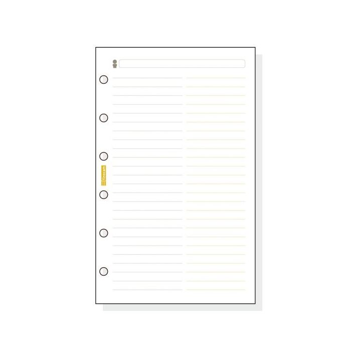 Finocam C354 Recambio Telefonico para Agendas Classic - Formato 603 - 79x127x5mm - Color Blanco