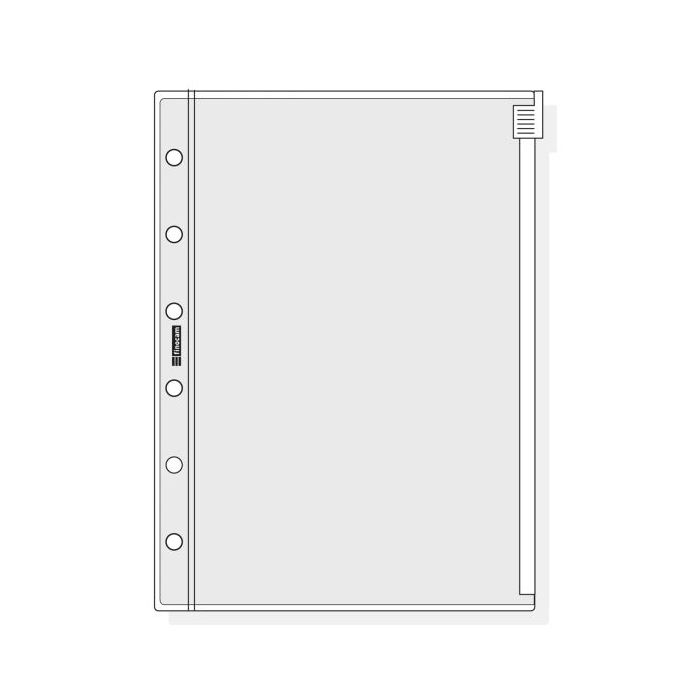 Finocam C371 Funda para Agendas Classic - Cierre de Cremallera - Formato 603 - 94x129x1mm - PVC - Color Gris Claro