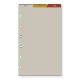 Finocam C362 Separadores Superiores para Agendas Classic - 3 Solapas - Formato 603 - 79x137x2mm - PVC - Color Marron