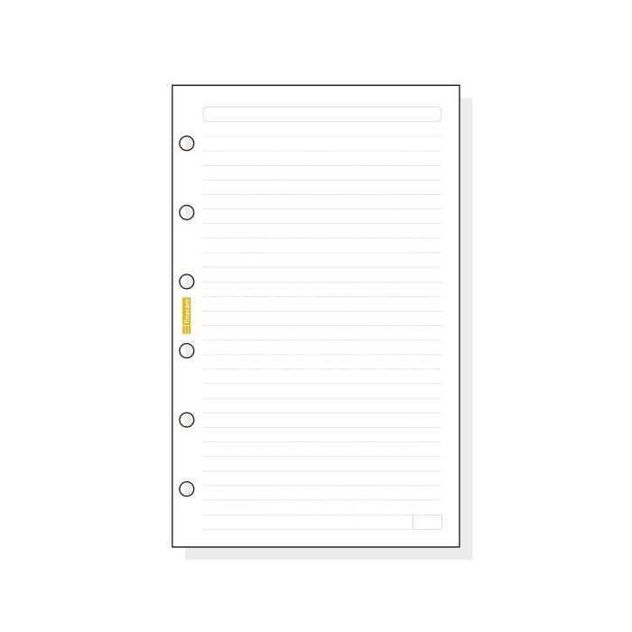 Finocam C341 Recambio para Agendas Classic - Lineas Guia - Formato 603 - 79x127x5mm - Color Blanco