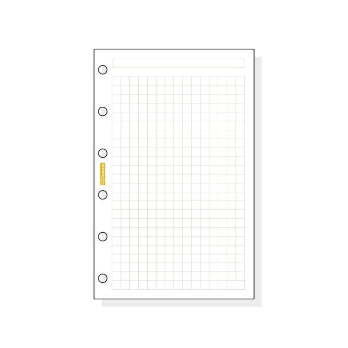 Finocam C240 Recambio para Agendas Classic - Cuadriculado - Formato 602 - 73x114x5mm - Color Blanco