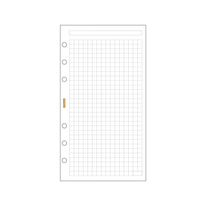 Finocam C940 Recambio para Agendas Classic - Cuadriculado - Formato 609 - 94x171x5mm - Color Blanco