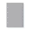 Finocam C164 Indice Alfabetico para Agendas Classic - 8 Solapas - Formato 601 - 66x89x3mm - PVC - Color Gris