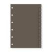 Finocam C261 Indice Alfabetico para Agendas Classic - 12 Solapas - Formato 602 - 83x114x3mm - PVC - Color Marron