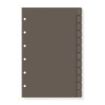 Finocam C361 Indice Alfabetico para Agendas Classic - 12 Solapas - Formato 603 - 86x127x3mm - PVC - Color Marron