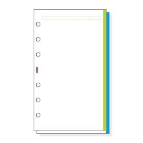 Finocam R445 Recambio para Agendas Open - Liso con Banda de Color - Formato 400 - 91x4x152mm - Color Blanco