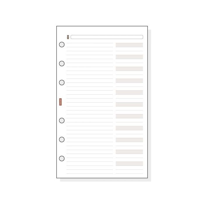 Finocam R454 Recambio Telefonico para Agendas Classic - Formato 400 - 91x5x152mm - Color Blanco