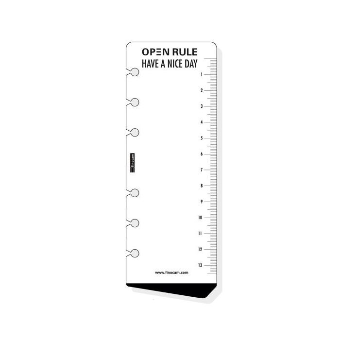 Finocam R459 Regla para Agendas Open - Formato 400 - 57x161mm - Color Blanco