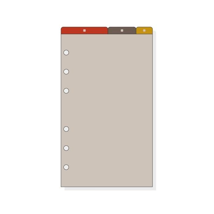 Finocam R462 Separadores Superiores para Agendas Open - 3 Solapas - Formato 400 - 91x2x162mm - PVC - Color Marron