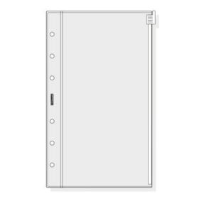 Finocam R471 Funda para Agendas Open - Cierre de Cremallera - Formato 400 - 103x2x153mm - PVC - Color Gris Claro