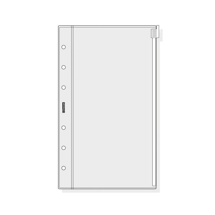 Finocam R471 Funda para Agendas Open - Cierre de Cremallera - Formato 400 - 103x2x153mm - PVC - Color Gris Claro