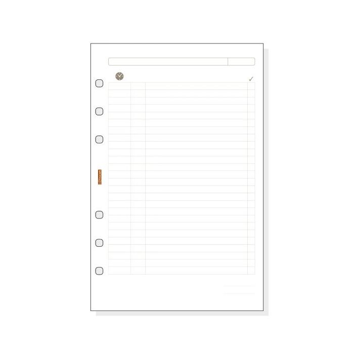 Finocam R502 Planficador de Recambio para Agendas Open - Formato 500 - 117x5x181mm - Color Blanco