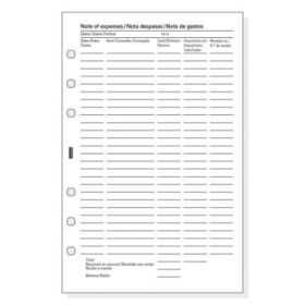 Finocam R517 Pack de 6 Formularios de Recambio para Agendas Open - Nota de Gastos - Formato 500 - 117x5x181mm - Color Blanco