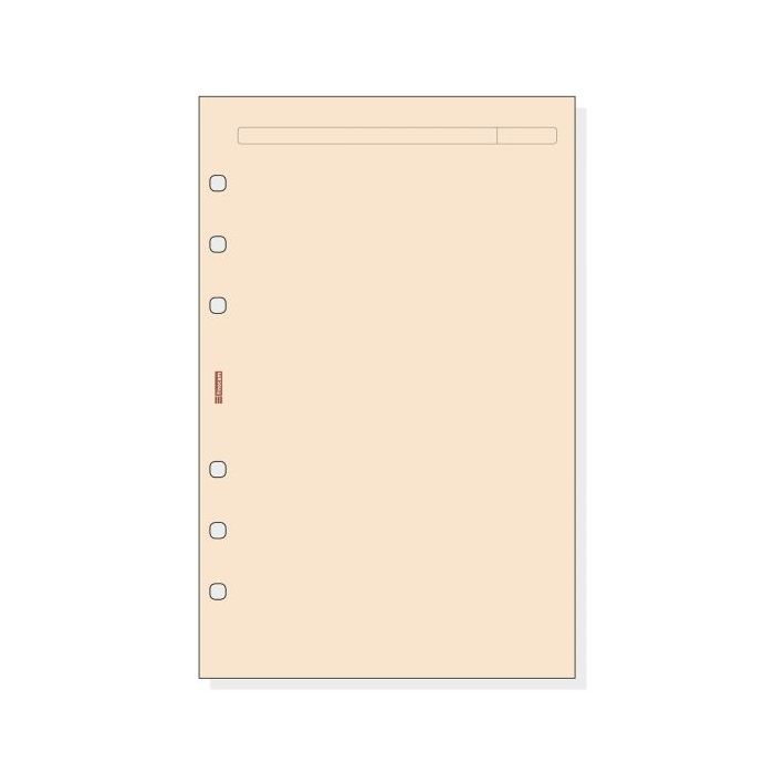 Finocam R543 Recambio para Agendas Open - Liso - Formato 500 - 117x5x181mm - Color Crema