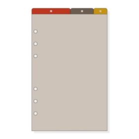 Finocam R562 Separadores Superiores para Agendas Open - 3 Solapas - Formato 500 - 117x2x194mm - PVC - Color Marron