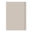 Finocam R564 Indice Alfabetico para Agendas Open - 13 Solapas - Formato 500 - 129x2x181mm - PVC - Color Beige Grisaceo