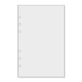 Finocam R565 Pack de 6 Fundas para Agendas Open - Transparentes - Formato 500 - 120x2x182mm - PVC - Color Gris Claro