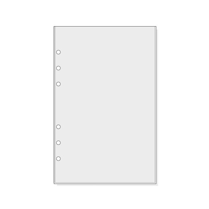Finocam R565 Pack de 6 Fundas para Agendas Open - Transparentes - Formato 500 - 120x2x182mm - PVC - Color Gris Claro