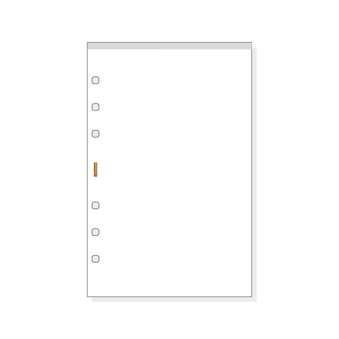 Finocam R567 Bloc de Notas para Agendas Open - Perforado - Formato 500 - 117x5x181mm - Liso - Color Blanco