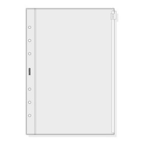 Finocam R571 Funda para Agendas Open - Cierre de Cremallera - Formato 500 - 129x2x182mm - PVC - Color Gris Claro