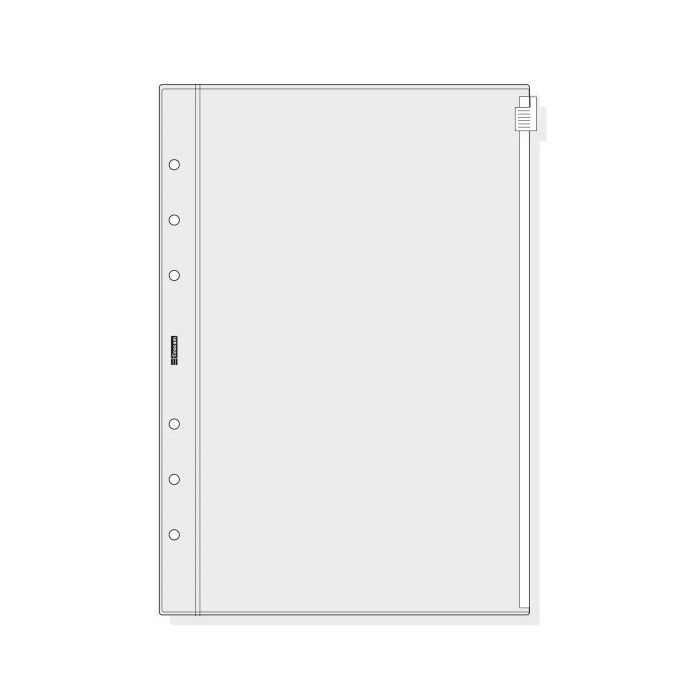 Finocam R571 Funda para Agendas Open - Cierre de Cremallera - Formato 500 - 129x2x182mm - PVC - Color Gris Claro