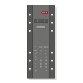 Finocam R573 Calculadora para Agendas Open - Formato 500 - 65x5x172mm - Color Gris Oscuro