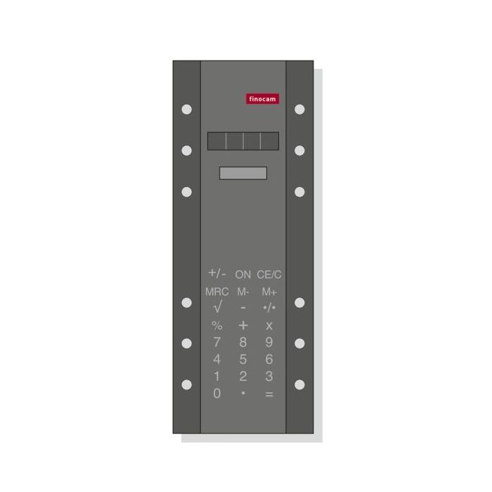 Finocam R573 Calculadora para Agendas Open - Formato 500 - 65x5x172mm - Color Gris Oscuro