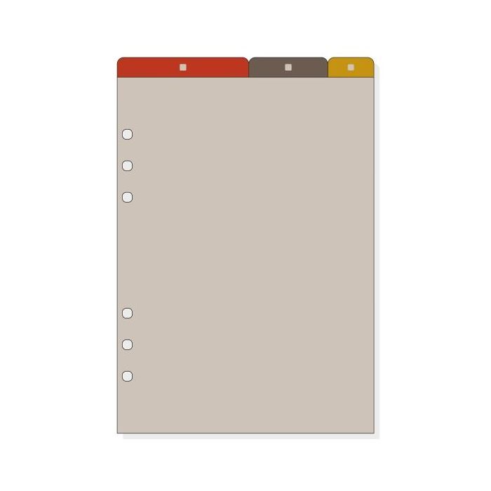 Finocam R1062 Separadores Superiores para Agendas Open - 3 Solapas - Formato 1000 - 155x2x225mm - PVC - Color Marron
